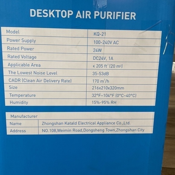 NEW ICETEK Desktop Tabletop Air Purifier - Picture 2 of 5